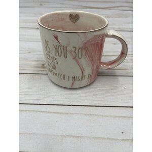 Henderson Pink Marble 30th Birthday Mug "Is you 30"  Novelty Metallic Funny